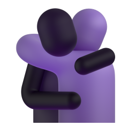 A grown-up and a child hugging